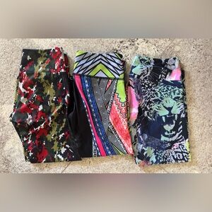 Lot Of Three Onzie Cropped Leggings Sz S/M
